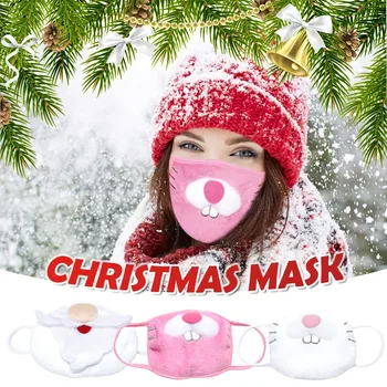 

Masque Christmas Face Mask Reusable Outdoor Dustproof Coldproof Cotton Mask For Women Breathable Cycling Cute Mask Mascarillas