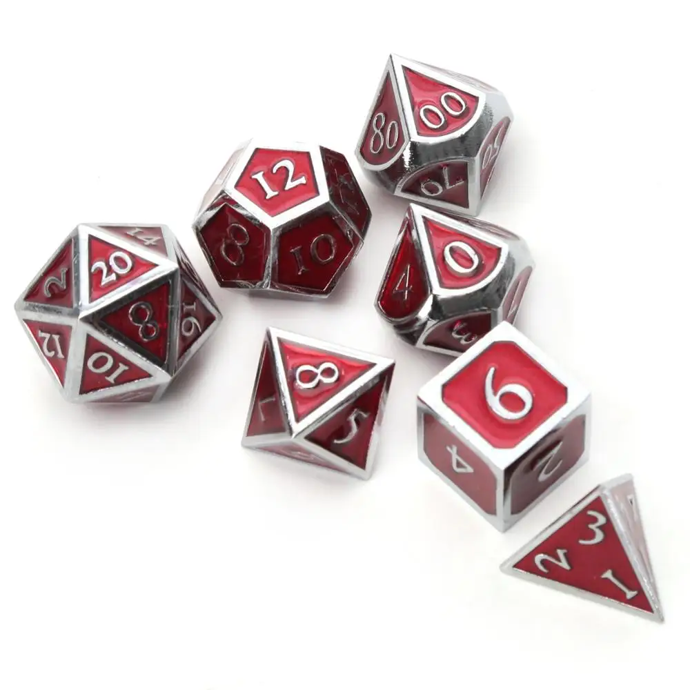 

Chengshuo rpg dice dungeons and dragons table games sales promotion polyhedral metal dices Zinc alloy Numerical combination dice