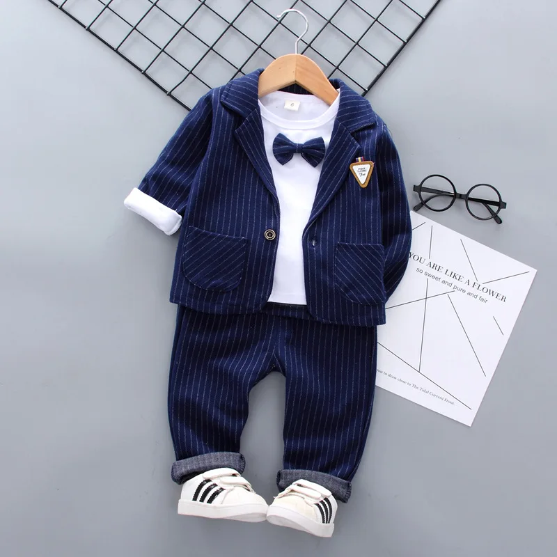 

2019 BOY'S Autumn Clothing Suit Three-piece Set Korean-style 0-4-Year-Old Spring Male Baby Formal Dress Set Fashion