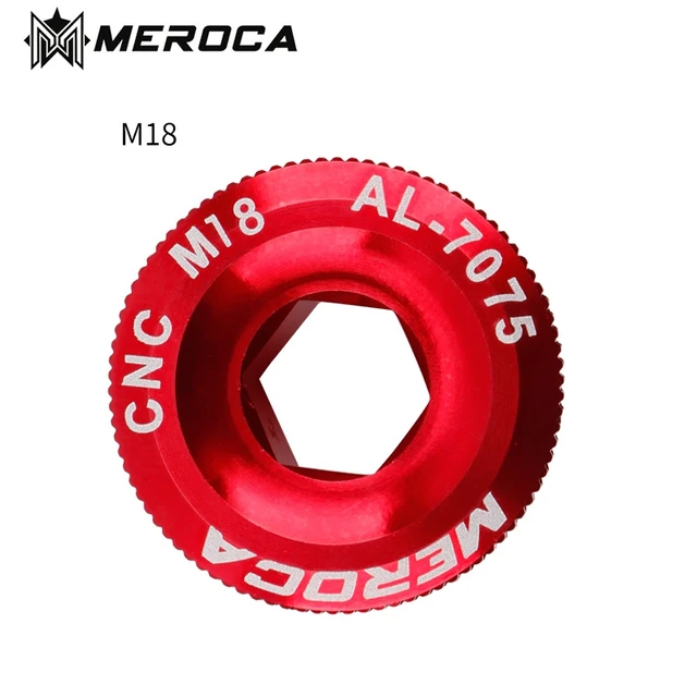 MEROCA MTB Aluminum Alloy CNC Screw Mountain Bike Crank Cover Screws M18/M19/M20 Bolt For SHIMANO Iamok M18 Red