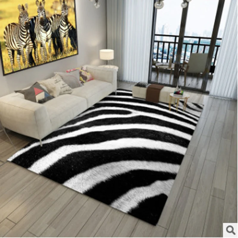 Креативный современный ковер 3D леопард/зебра/Тигр Полосатый мех как коврик у двери гостиная спальня место коврики Ковер