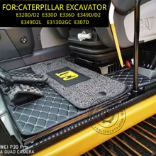 Per CATERPILLAR CAT E320D/D2 E330D E336D pavimento speciale in gomma antiscivolo escavatore cabina tappetino tappeto proteggi decorazioni pulite