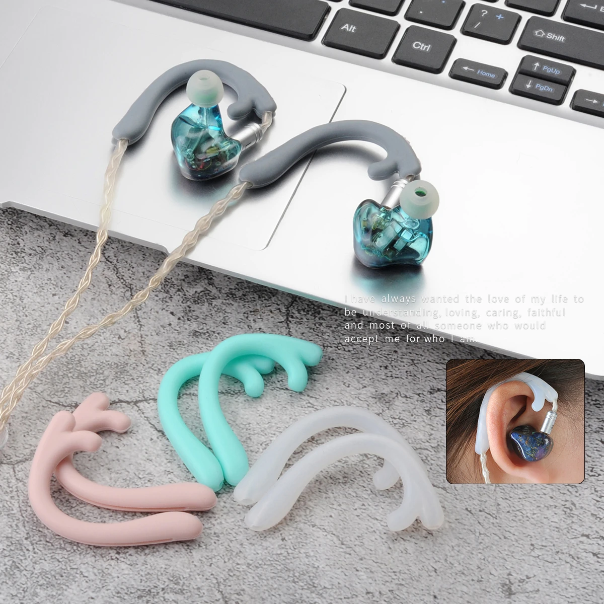 Ear Hook for Sennheiser IE80s IE60 Audio-Technica LS70is In-Ear Headphone Earhook Soft Silicone Sports Anti-Drop Ear Hanging glasses anti slip ear hook eye frame legs silicone quality the ear accessories anti drop clip fixed high behind sunglass s3t9