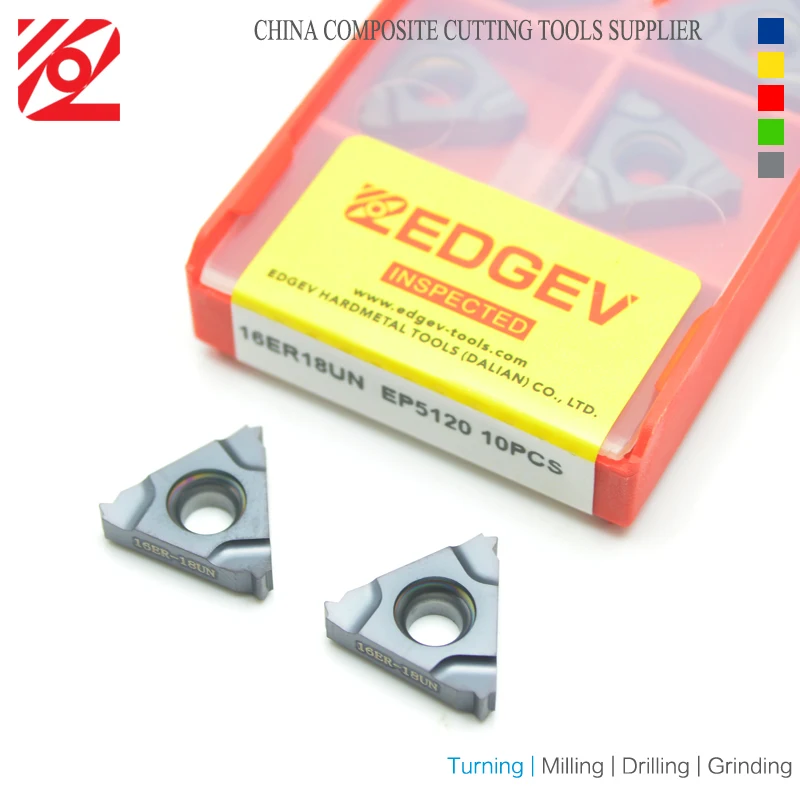 EDGEV 16ER 16NR 16IR 8UN 9UN 10UN 11UN 12UN 14UN 16UN 18UN 20UN 24UN 28UN 32UN резьбы вставки карбида Резьбонарезной инструмент