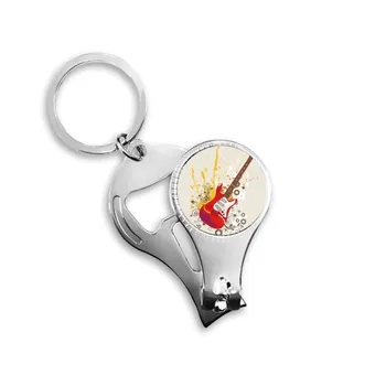 

Electric Guitar Jazz Music Culture Nail Clipper Ring Key Chain