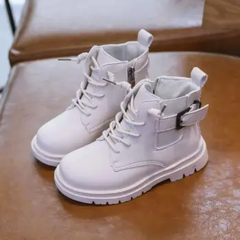 

Girls Boots 2020 New Autumn Winter PU Leather Boys Martin Boots Ankle Waterproof Kids Fashion Short Boots Children's Sport Shoes