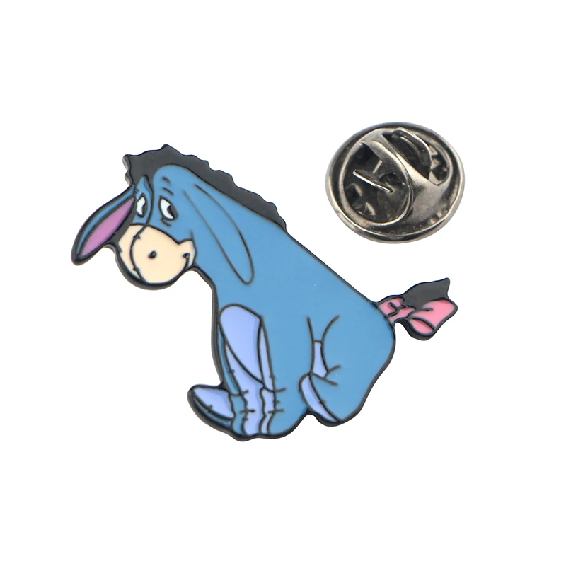 K810 Cartoon Anime Cute Donkey Pins Metal Brooch Pin Button Pins Girl Jeans Clothes Bag Decoration For Women Men Jewelry Gift