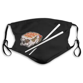 

English Bulldog Anti Dust Half Face Mouth Mask with PM2.5 Filters 5 Layers of Protection for Unisex Black