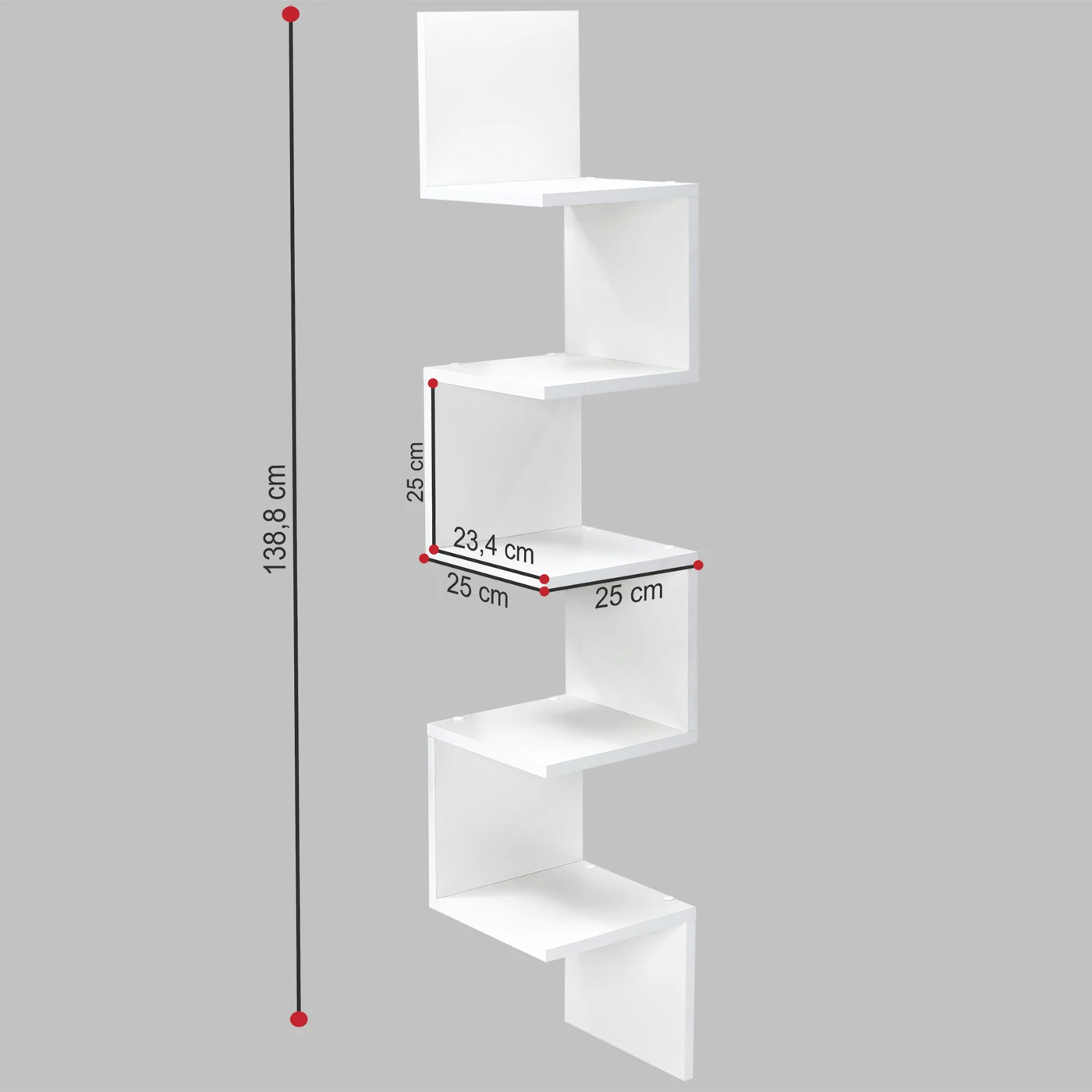 полка угловая белая навесная