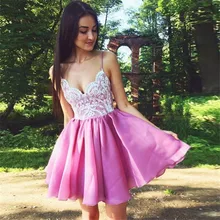 Сексуальные кружевные платья для выпускного вечера, короткие кружевные аппликации, спагетти, открытая спина, мини, выпускные платья, выпускные коктейльные платья