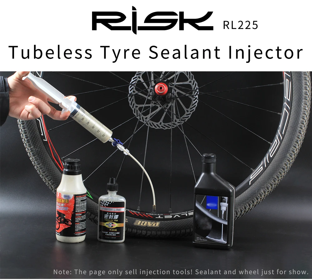 RISK RL225ขี่จักรยานจักรยานจักรยานยาง Sealant หัวฉีดหัวฉีดเครื่องมือเข็มฉีดยา Schrader Presta วาล์ว Core เครื่องมือกำจัด
