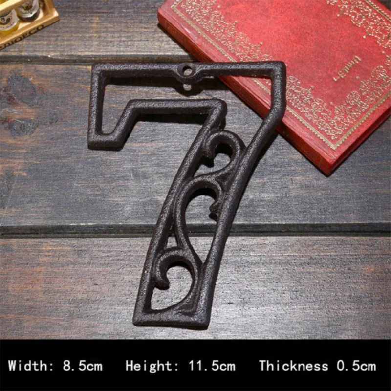 50mm House Porch//Gate Front Door SOLID POLISHED BRASS NUMBER+SCREWS /'9/' Nine