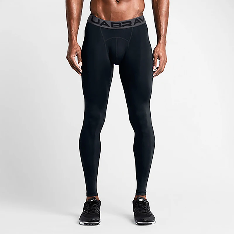 Sports Leggings Compression Pants Men's Sports Pants Elastic Running Trousers Compression Gym Fitness Tights Exercise Training Leggings Breathable Quick Dry Sweat
