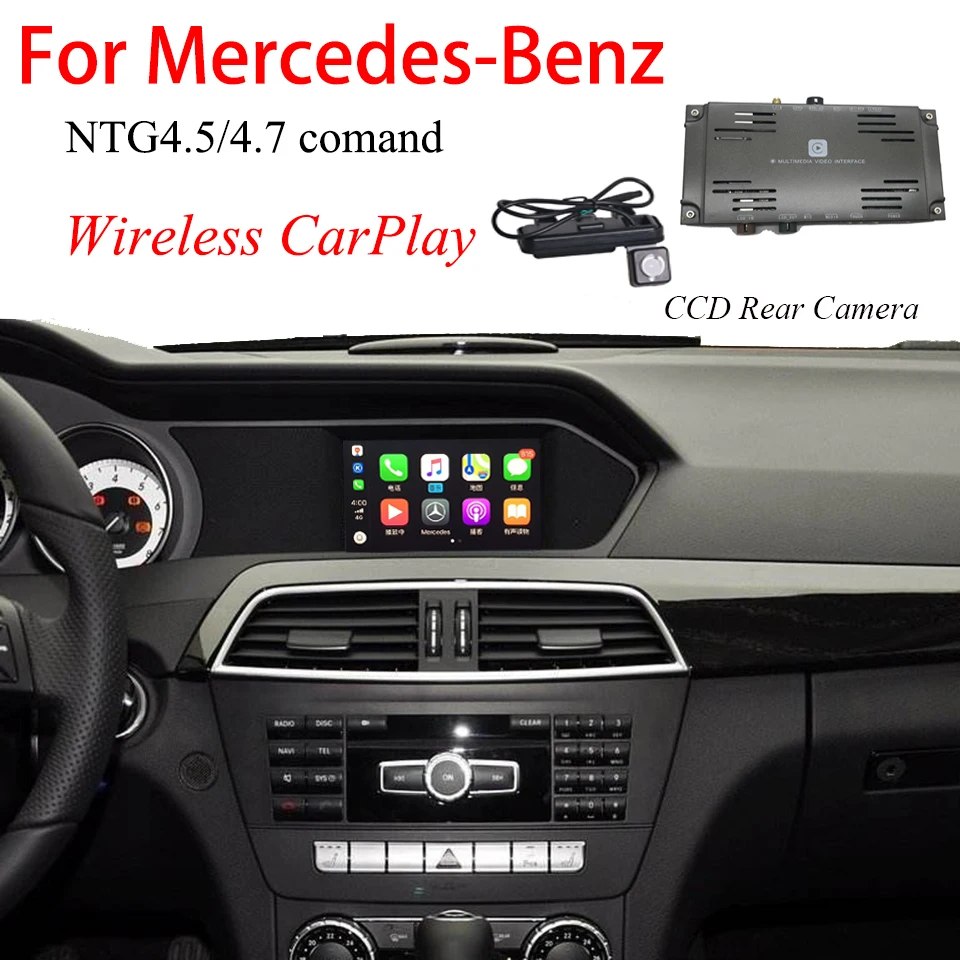 Android Auto Displayed Nav Music Message Call Apple Wireless CarPlay Interface With Rear Camera For Mercedes Benz GLK Class X204 Android Auto Displayed Nav Music Message Call Apple Wireless CarPlay Interface With Rear Camera For Mercedes Benz GLK Class X204