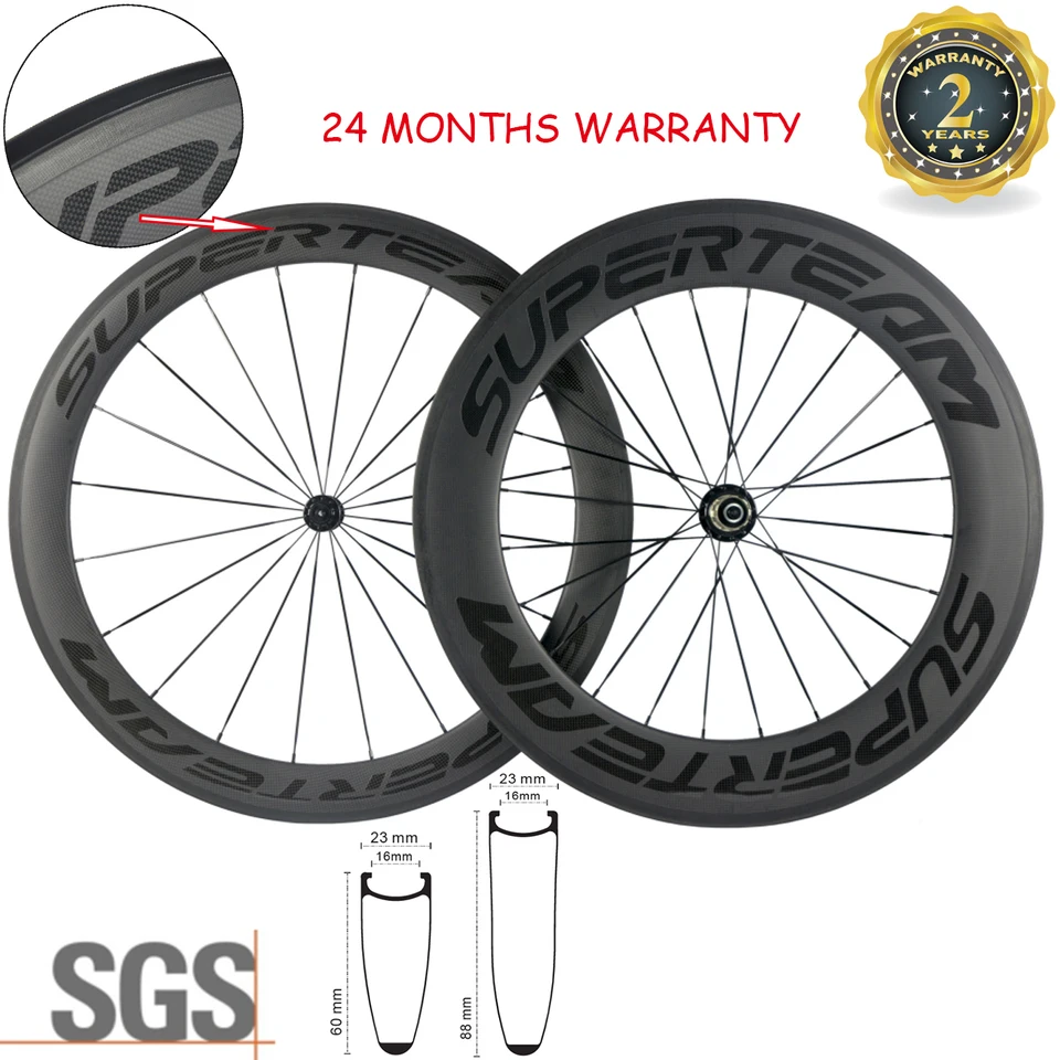 SUPERTEAM 60mm 80mm クリンチャー Amazon | SUPERTEAMカーボンホイールクリンチャー700cバイク