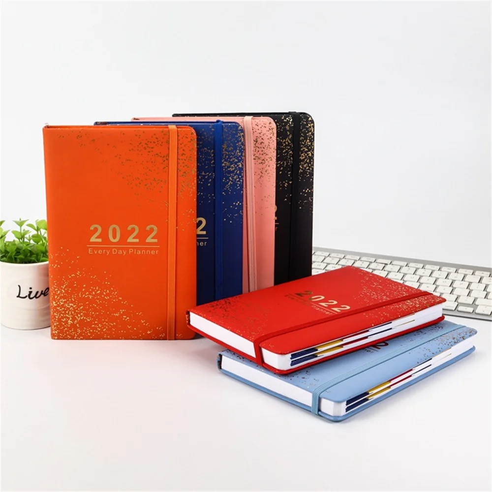 A5 2022 Day a Page Appointment Book Diary Organiser Planner Daily Red/Blue/Black