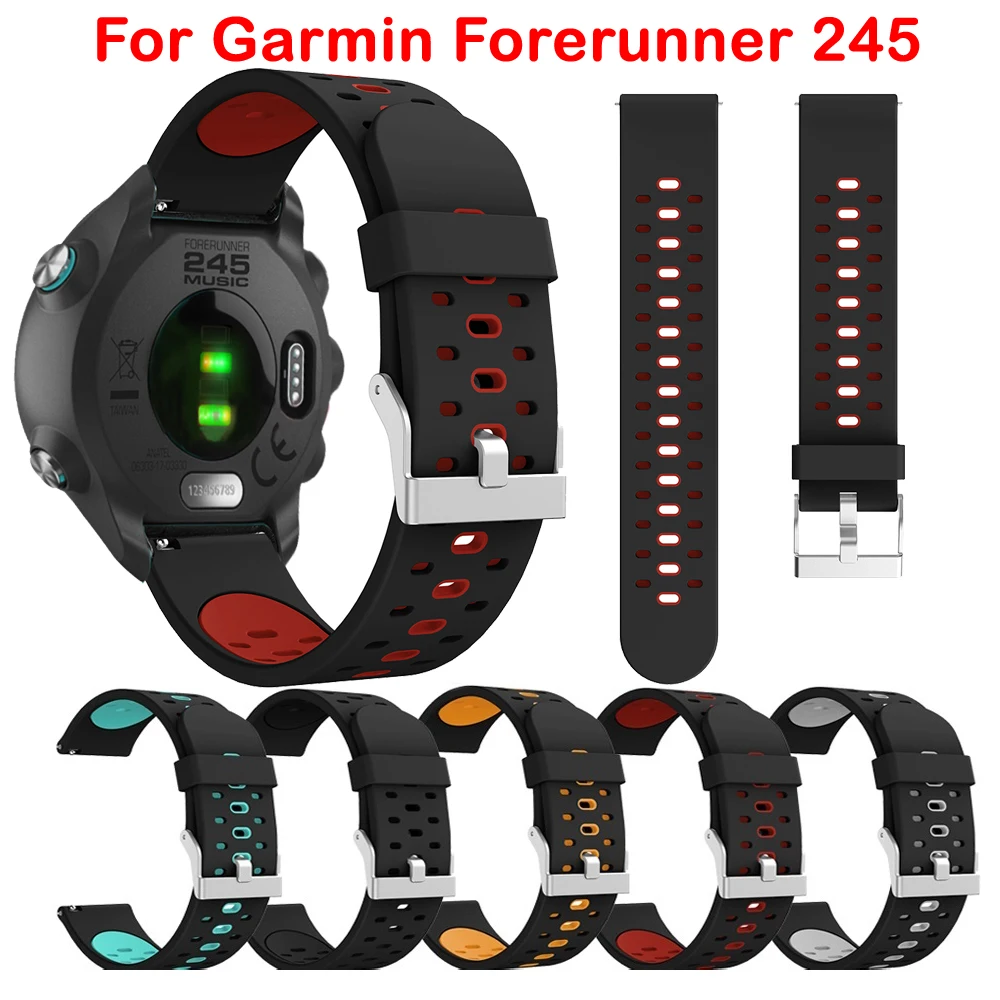 

Silicone Strap Bracelet For Huami Amazfit Bip Strap stratos pace For Amazfit smartwatch For Garmin Forerunner 645 Vivoactive 3