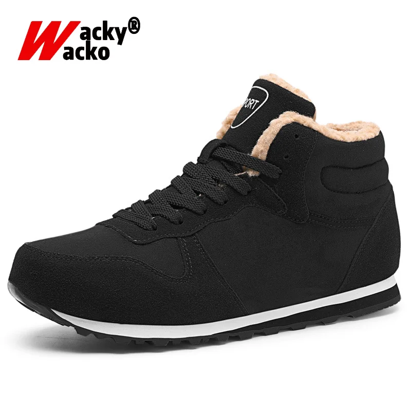 Men Boots Warm Fur Snow Winter Shoes Mans Footwear Ankle For Plush Sneakers Plus Size | Обувь