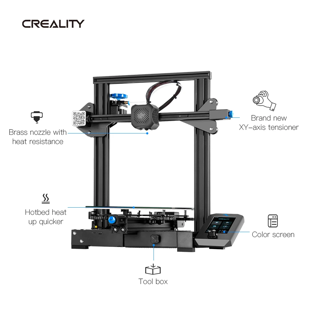 3D принтер CREALITY Ender3 V2 PRO FDM Origin CN /PLA ABS PETG 1 75 мм/из России|prusa i3|prusa i3 reprap3d printer |