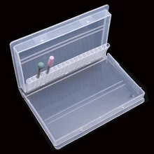 20 Slots Acryl Lagerung Box Für Nagel Bohrer Fräsen Cutter Leere Halter Stehen Display Container Maniküre Zubehör LAA35-2