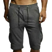 3 цвета модные с высокой талией однотонные мужские летние джоггеры тренировочные повседневные спортивные фитнес-шорты тренировочные штаны размер XL