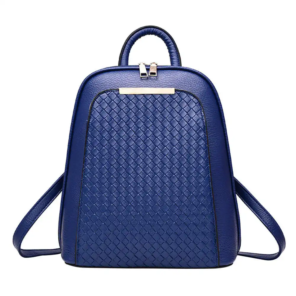 Роскошный женский рюкзак, новинка, женские рюкзаки для ноутбука, большая вместительность, искусственная кожа, школьные сумки для девочек-подростков - Цвет: Royal Blue