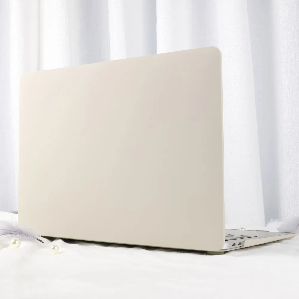 Матовый Одноцветный прорезиненный жесткий чехол-накладка для Apple Macbook, Pro 13 15 Touch Bar A2159 A1990 для нового AIr13 A1932 - Цвет: Xin-Beige