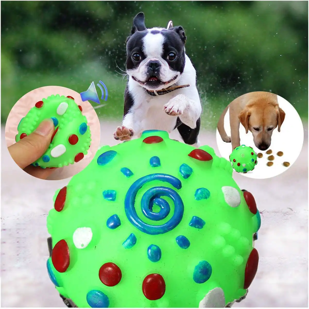 Мочалка для животных игрушка для собаки, мяч Милый Забавный собака Кричащие Игрушечные Мячи пледы игрушки-Жвачки шарик для котов безопасно мяч для домашних животных