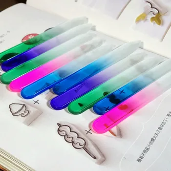 

Hot Sale m anicure Uv Polish Tool Color Randomly Delivered 1 Pc Crystal Glass N ail File Buffer Art Buffer Color Random