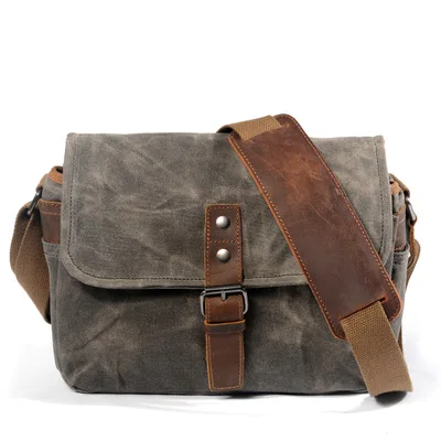 

New outdoor camera bag waterproof and oil-proof wax canvas camera bag micro shoulder bag WNC