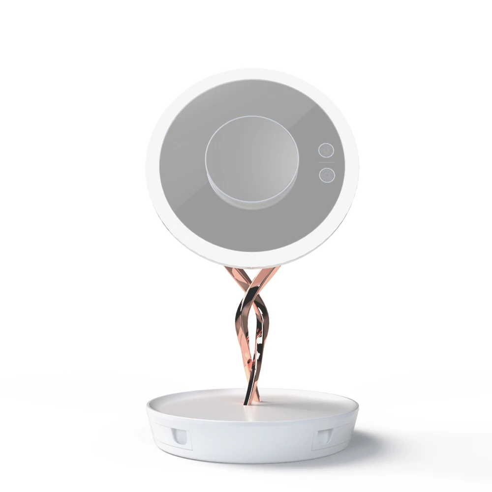 

led light Makeup Mirror USB or battery supply Adjustable Brightness Touch Screen vanity Mirror with 10 X New creative design