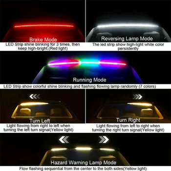 

DRL LED Light Strip DC12V Accessory Parts Replacement 1pcs 35Inch 7-Color
