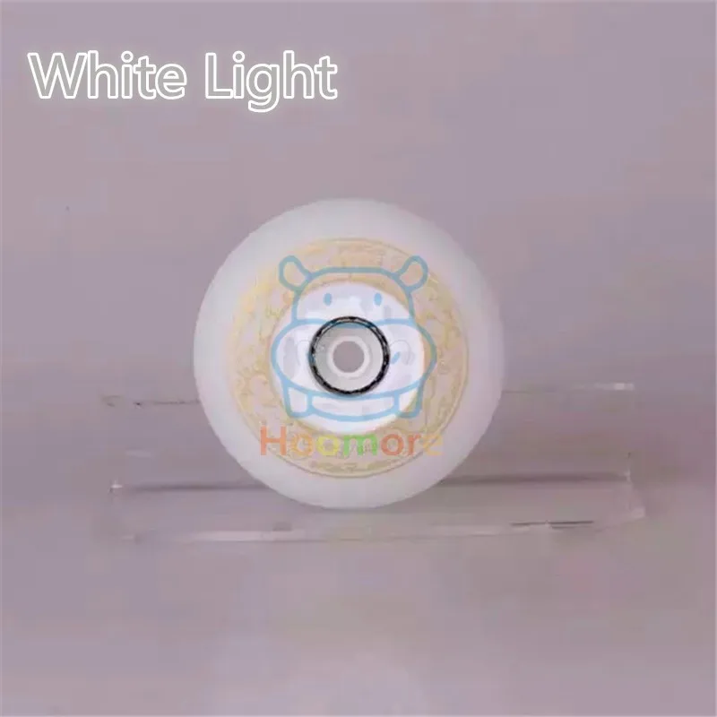 88A светодиодный flash firestone spark skating wheel, 52 104 208 flints inline skate wheels, big fire than 90A wheel - Цвет: White no Flint