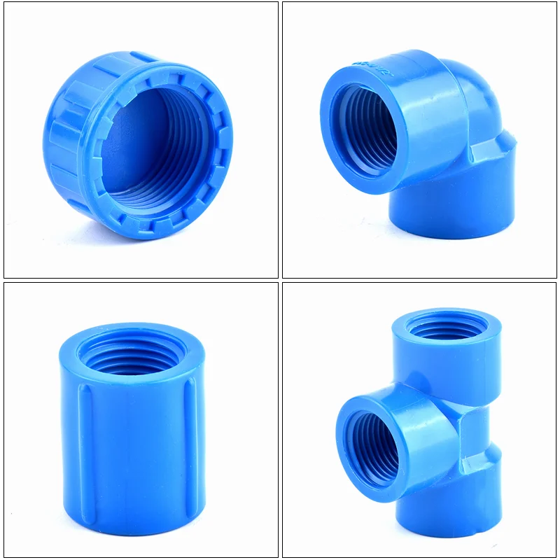 

1pc 1/2" 3/4" 1" Female Thread PVC Pipe Connector Garden Watering Irrigation System Water Tube Joint Fittings Aquarium Adapter