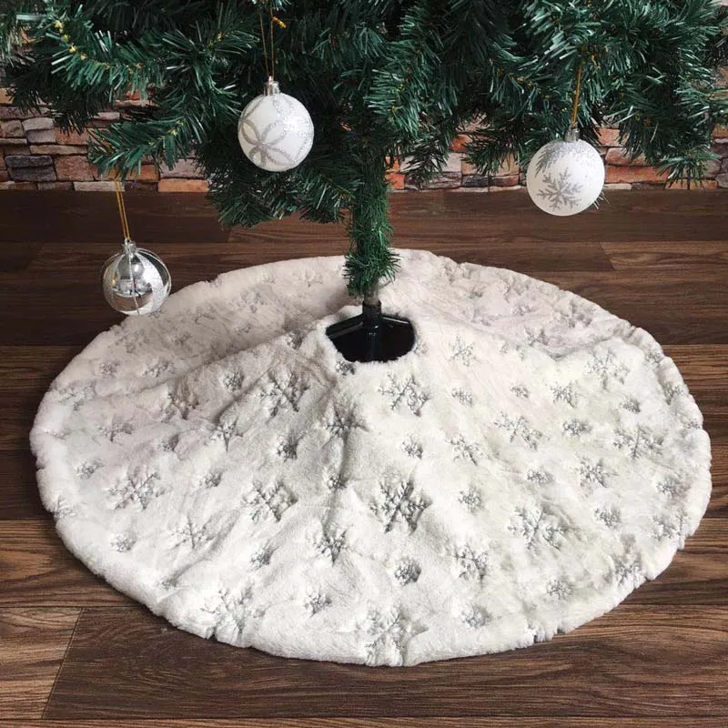 

Embroidered sequin snowflake Christmas Tree Skirts Carpet Merry Christmas Decoration for Home Natal Natal Tree Skirts Decoration