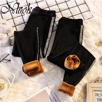 

Autumn Winter Thick Leggings Women Plus Size Black Pencil Pants Legging Mujer Plus Velvet Elastic Waist Warm Leggings