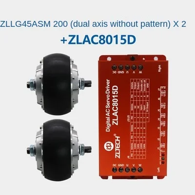 US $448.00 Two 45inch hub servo motors twoaxis twoway drive set 24V onetotwo sweeping robot driver ZLAC8015D