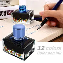 Черная ручка чернила перьевая ручка чернила стеклянная бутылка Чернила 40 мл студенческий инструмент для письма школьные принадлежности жидкие полезные канцелярские принадлежности