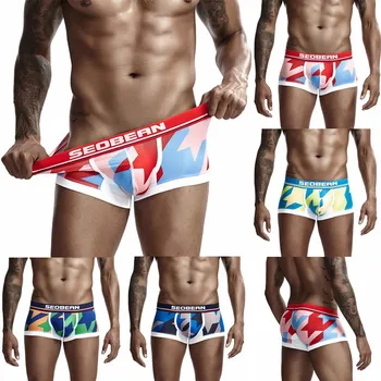 

New Men Underwear Bamboo Boxer Mens Panties Cuecas Masculina Man Boxers Underpant Boxershorts Size M-2XL Homewear Boxer Shorts