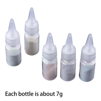 

5 Colors Pearlescent Natural Mica Mineral Powder Epoxy Resin Dye Pearl Pigment 1XCA