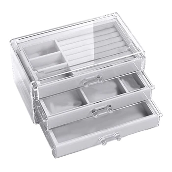 

Acrylic Jewelry Box Transparent Jewelry Storage Box Earrings Ring Necklace Bracelet Bracelet Display Rack Jewelry Finishing