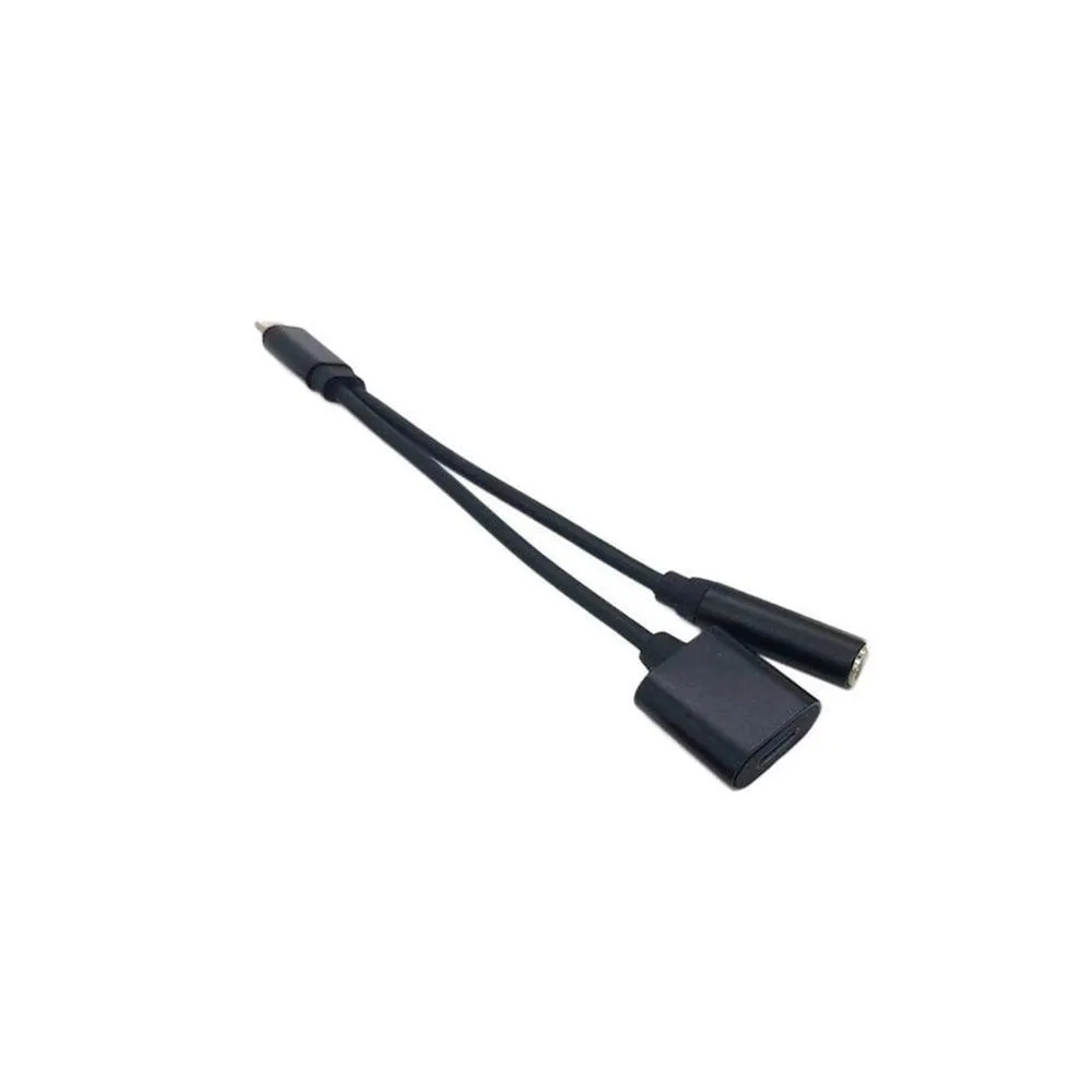 2 в 1 Наушники 3,5 мм разъем Aux кабель двойной USB сплиттер аудио адаптер для iphone X 7 8 XR XSMAX поддержка вызова кабель Lighting - Цвет: iPhoneBK