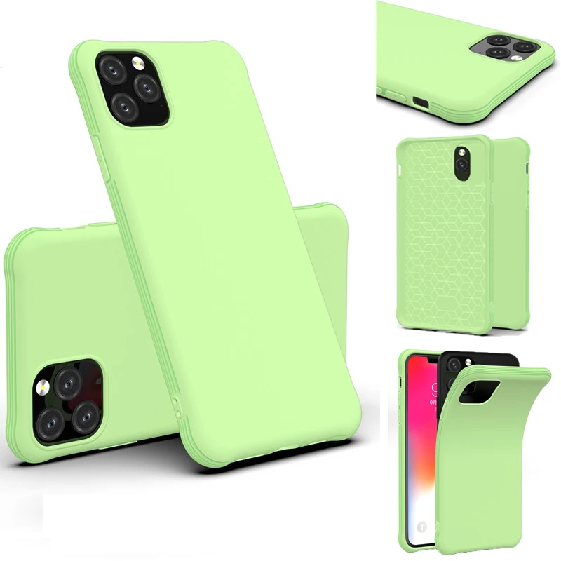 Простой чехол карамельного цвета для iPhone 11 Pro MAX ударопрочный ТПУ силиконовый 6 6S 7