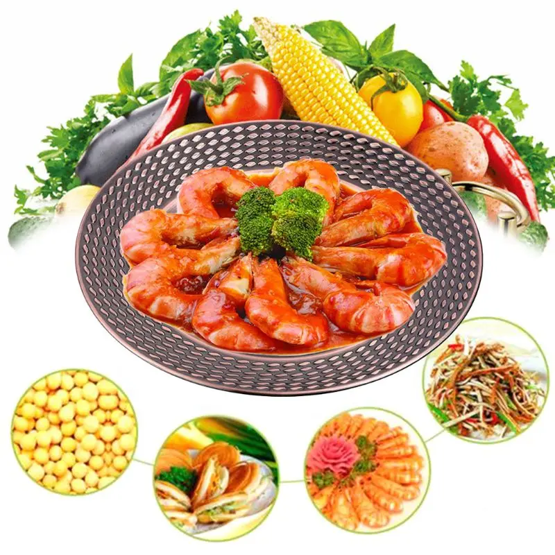 2 шт. круглая тарелка из нержавеющей стали салат фруктовый контейнер для