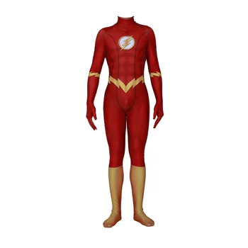 

The Flash Cosplay Flash Man Costume Jumpsuit Halloween Fashion Figure Costume Drop Ship