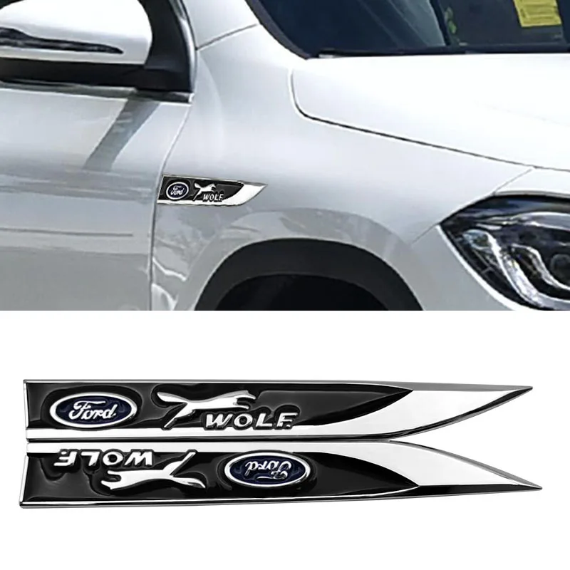 

2pcs Car Side Body Metal Labeling Auto Blade Sticker for Fords Focus 2 3 1 MK2 MK3 MK1 Fusion Decal Accessories Automotive goods