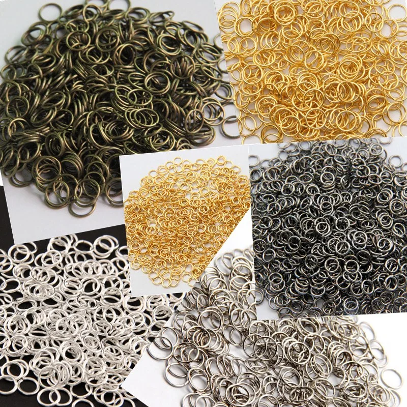 

200pcs/bag 3 4 5 6 7 8 10 12mm Metal Jump Rings 10 Color silver Split Rings Connectors For Diy Jewelry Finding