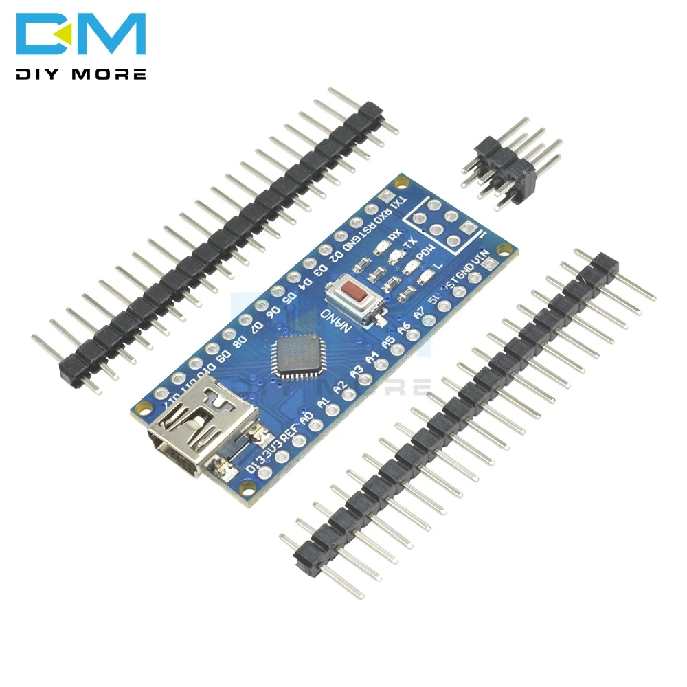 Плата контроллера Mini USB CH340 Nano 3 0 ATmega328P плата совместимая с Arduino USB-драйвер V3.0 ATmega328 |