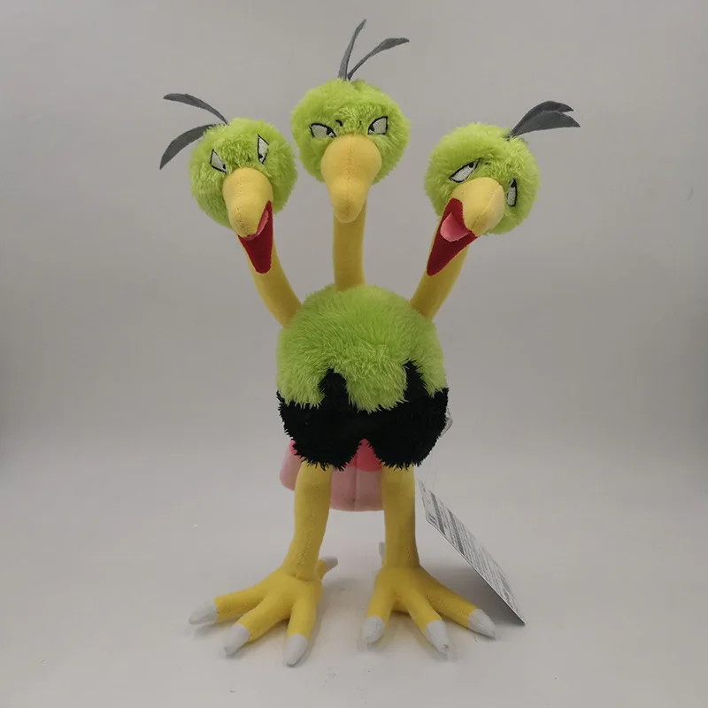 12 дюймов Doodorio Dodrio трехголовая птица игрушка кукла фестиваль подарок ребенок милый горячий крутой мультфильм фильм игра хорошее качество реалистичные - Цвет: green