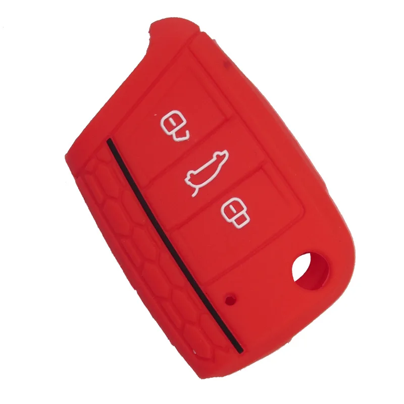 Custodia portachiavi in Silicone per auto Shell Fob per Volkswagen VW Golf 7 Mk7 Skoda Octavia A7 Kodiaq Karoq SEAT Leon Ibiza 3 Key Protector - H666f6ab325aa4cf18b88fe6418860061K